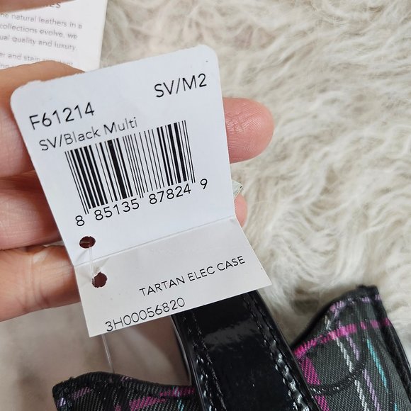 Coach F61214 Puppy Love Black Multi Colour Tartan Electric Case - Picture 6 of 8